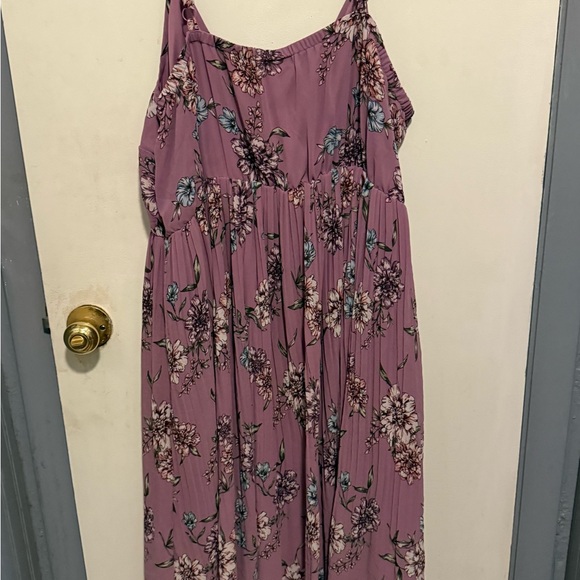 Torrid Purple Floral Print Casual Dress - Picture 2 of 5